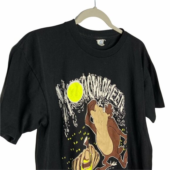 Vintage TAZMANIAN DEVIL HALLOWEEN T-SHIRT M HOWL MOON JACK O LANTERN Looney - Picture 5 of 5